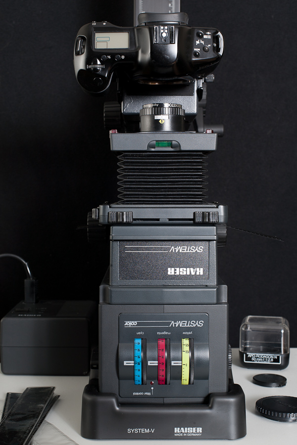 Kaiser System-V - RA 1 - Dia-Kopier-Set - Canon EOS 5D - Nahaufname
