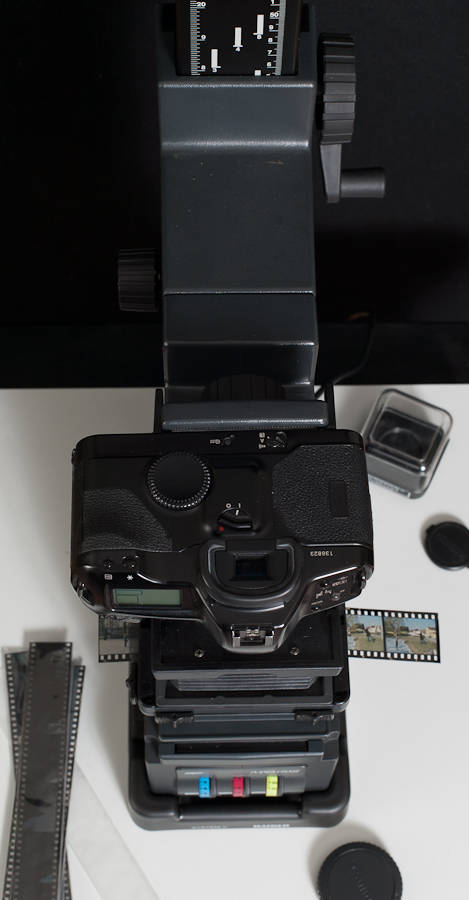 Kaiser System-V - RA 1 - Dia-Kopier-Set - Canon EOS 5D - von oben